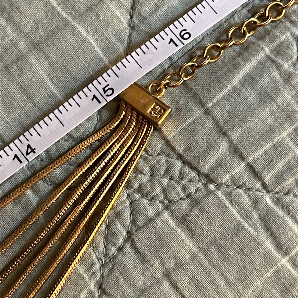 Authentic Vintage GIVENCHY Gold Multi-Chain Collar Necklace - Picture 14 of 17